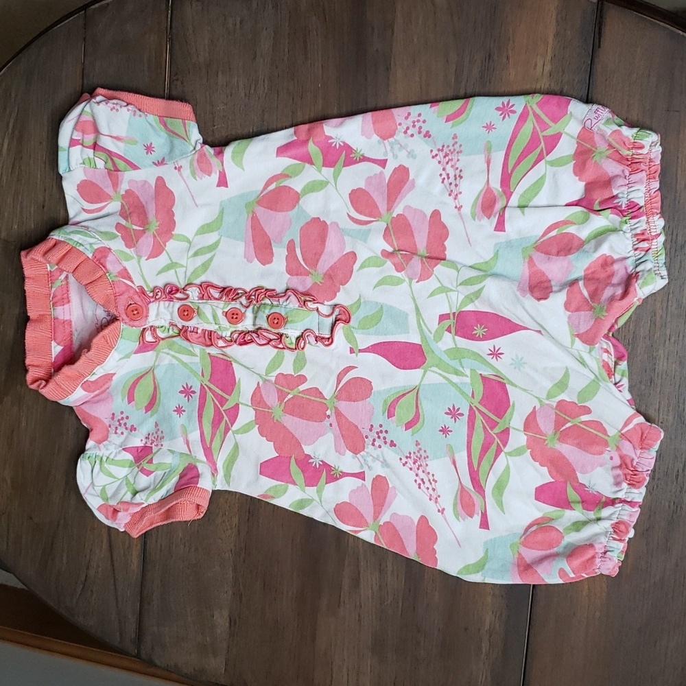 Ruffle Butts Sweet Stems Bubble Romper Sz 6-12M